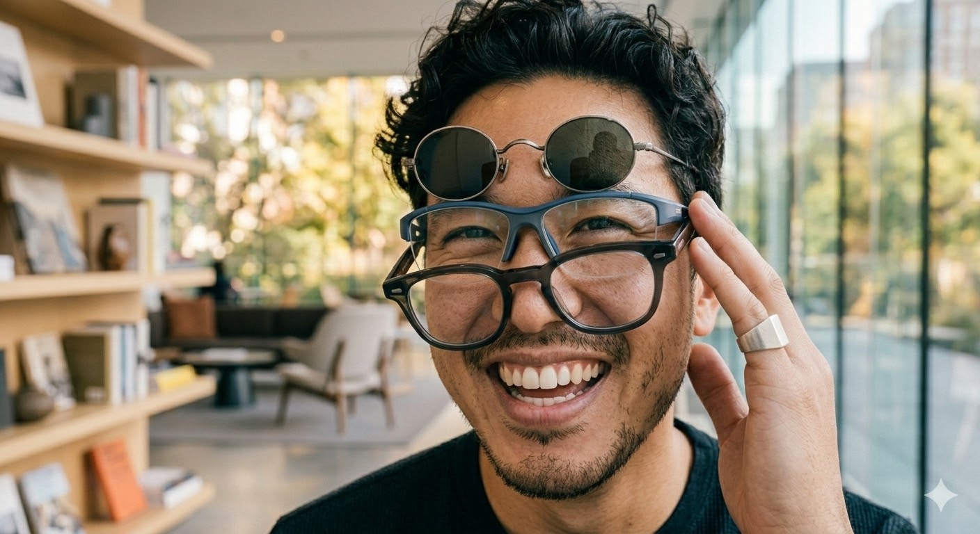 3-for-1 eyeglasses deal — three pairs of glasses