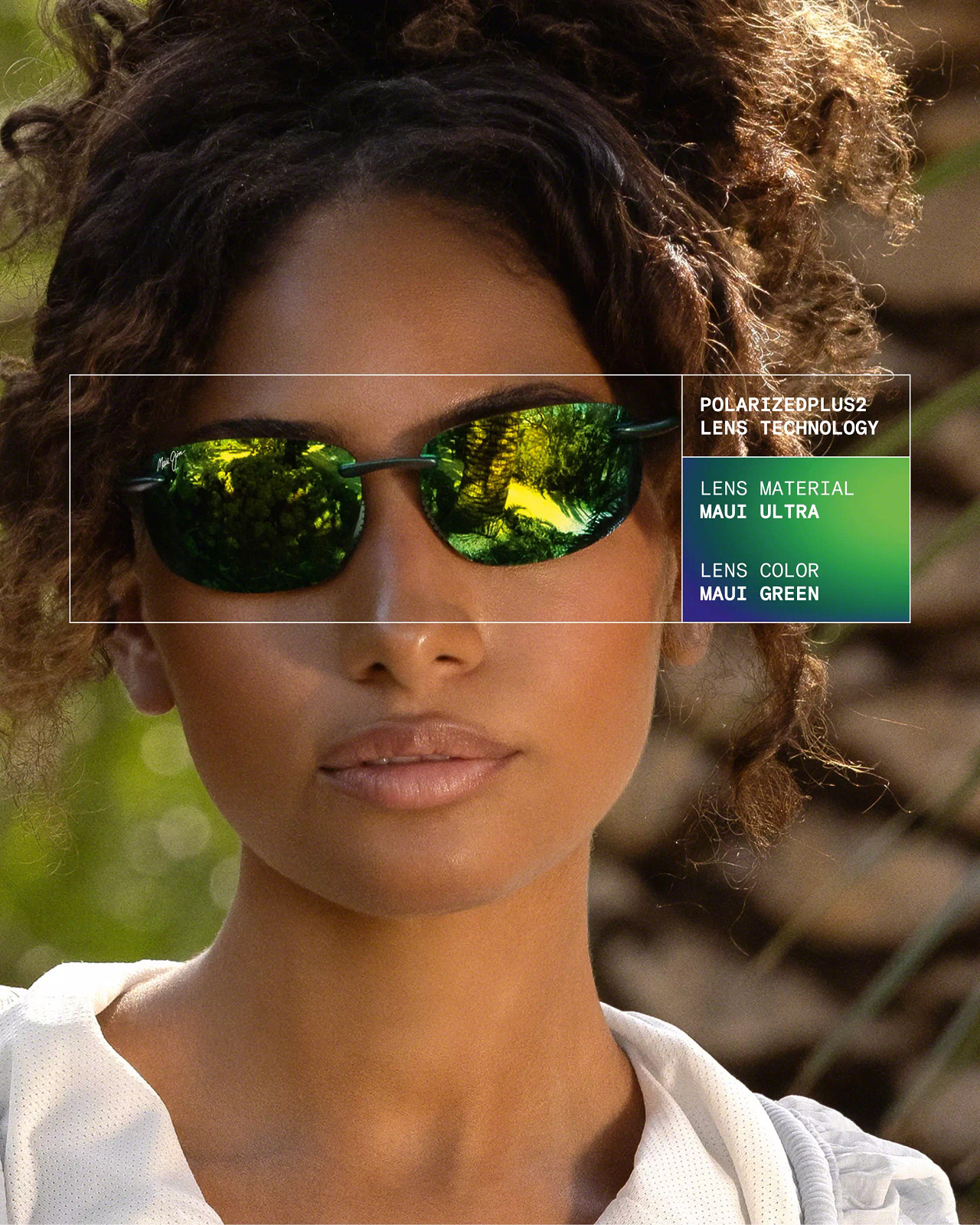 Maui Jim Ho'okipa Ultra — PolarizedPlus2 green mirror lenses